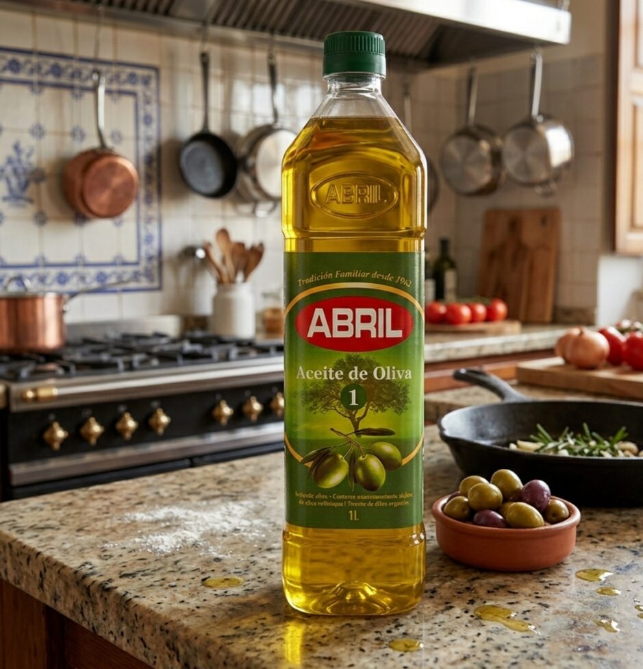 Aceite de Oliva Abril intenso fondo de cocina
