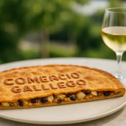 Empanada allega de bacalao