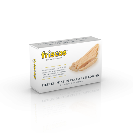 Filetes de Atún Claro A. de Oliva "Friscos Selección" 111 g. Caja 12 latas