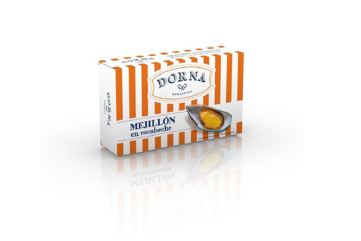 Mejillones en Escabeche "Dorna" 120 g. Caja 12 latas