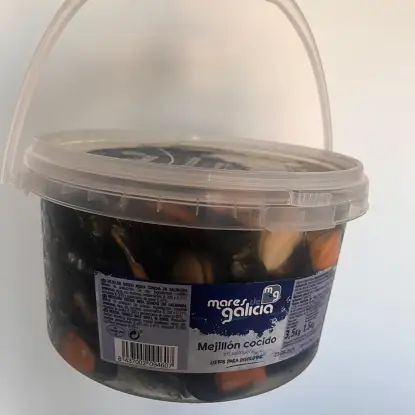 Mejillones salmuera media concha