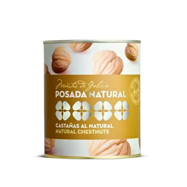 Castañas cocidas al natural en lata - Caja 2 x 580g. POSADA