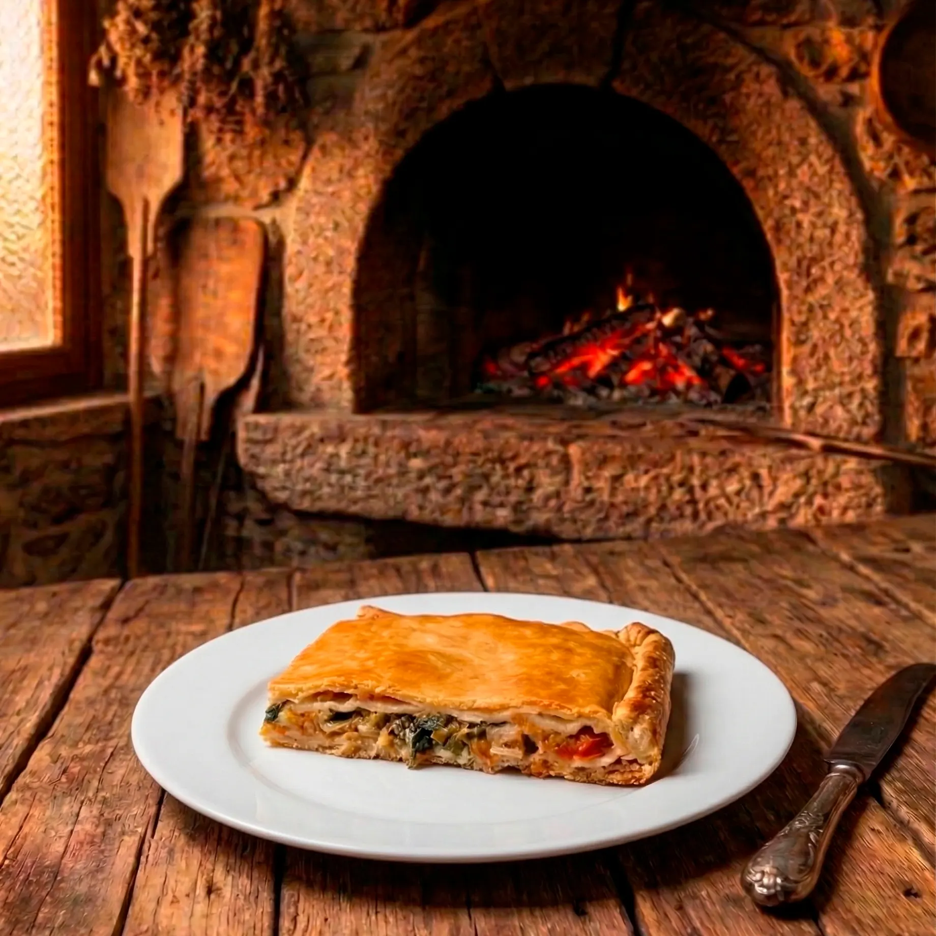 Empanada gallega vegetal artesana, jugosa y llena de sabor de huerta - Imagen 2